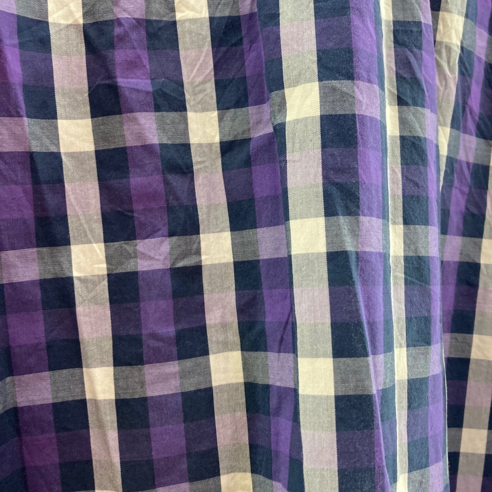 14th & Union‎ Purple Plaid XL Trim Fit Wrinkle Resistant Long Sleeve Shirt - Picture 4 of 7